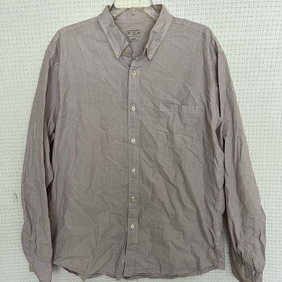 J Crew White and Red Long Sleeve Button Down - Picture 1 of 5